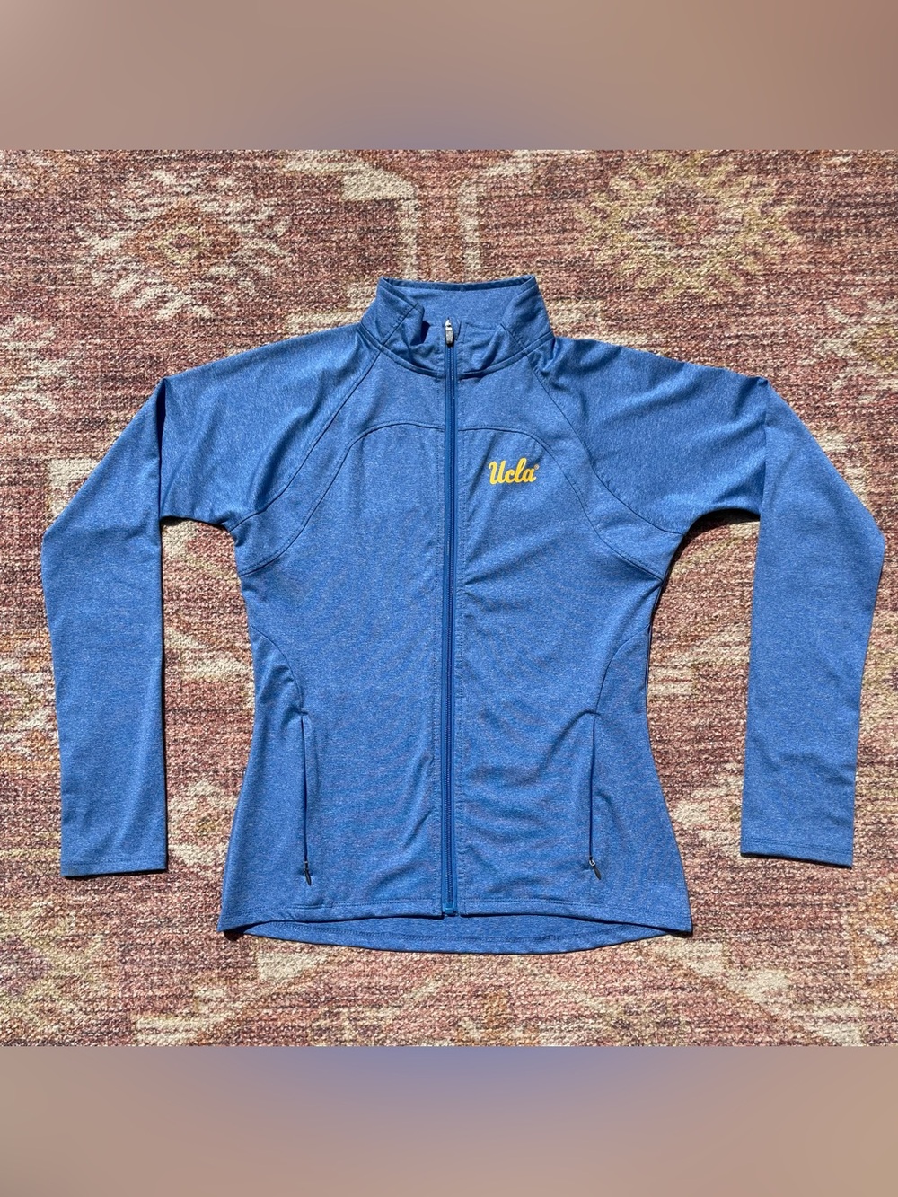 UCLA Blue Zip Up Athletic Jacket by Rivalry Threads 91 Women’s Medium